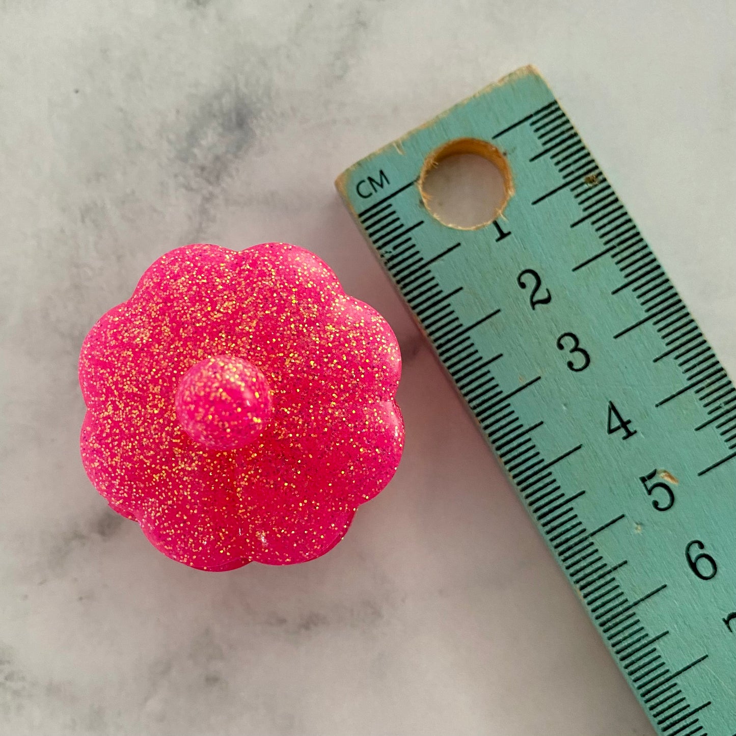 Resin Jewellery Jar - Two Tone Glitter Neon Pink with Rainbow Sprinkles! Perfect for Keeping your Favourite Piece of Jewellery!