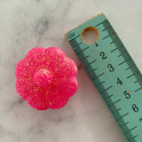 Resin Jewellery Jar - Two Tone Glitter Neon Pink with Rainbow Sprinkles! Perfect for Keeping your Favourite Piece of Jewellery!