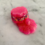 Resin Jewellery Jar - Two Tone Glitter Neon Pink with Rainbow Sprinkles! Perfect for Keeping your Favourite Piece of Jewellery!
