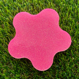 Resin Wiggle Tray - Two Tone Glitter Pink and Pastel Pink Border Featuring Hand Placed Flowers!