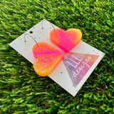 Resin Earrings - Sunset Love Featuring a Silver Hoop!