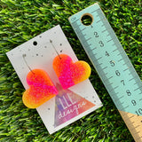 Resin Earrings - Sunset Love Featuring a Silver Hoop!