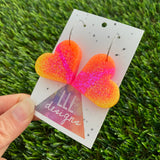 Resin Earrings - Sunset Love Featuring a Silver Hoop!