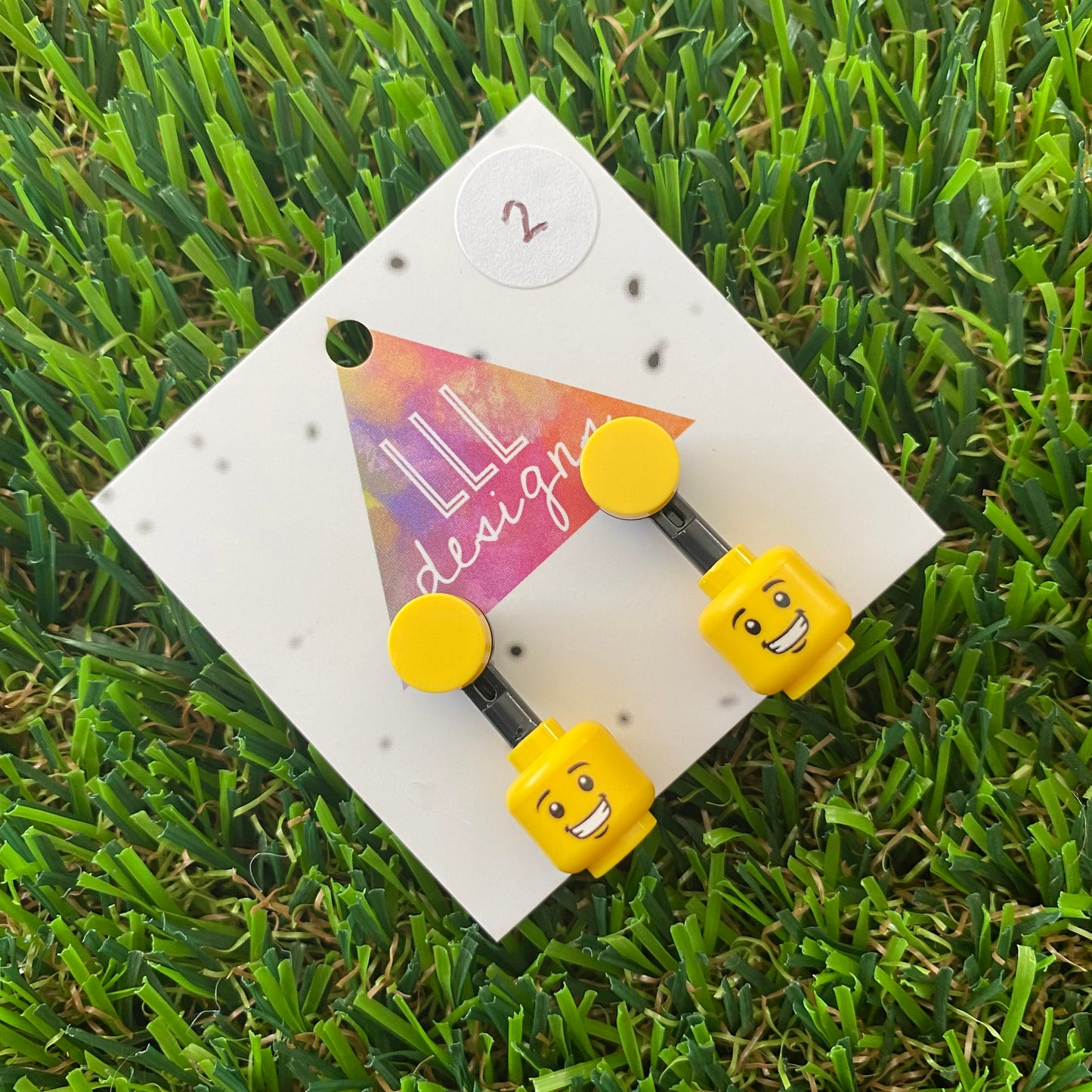 Brick Head Earrings - #2 Cheerful Charlie