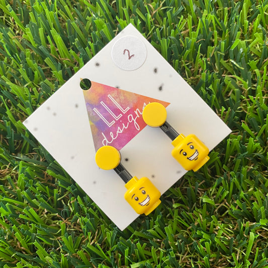 Brick Head Earrings - #2 Cheerful Charlie