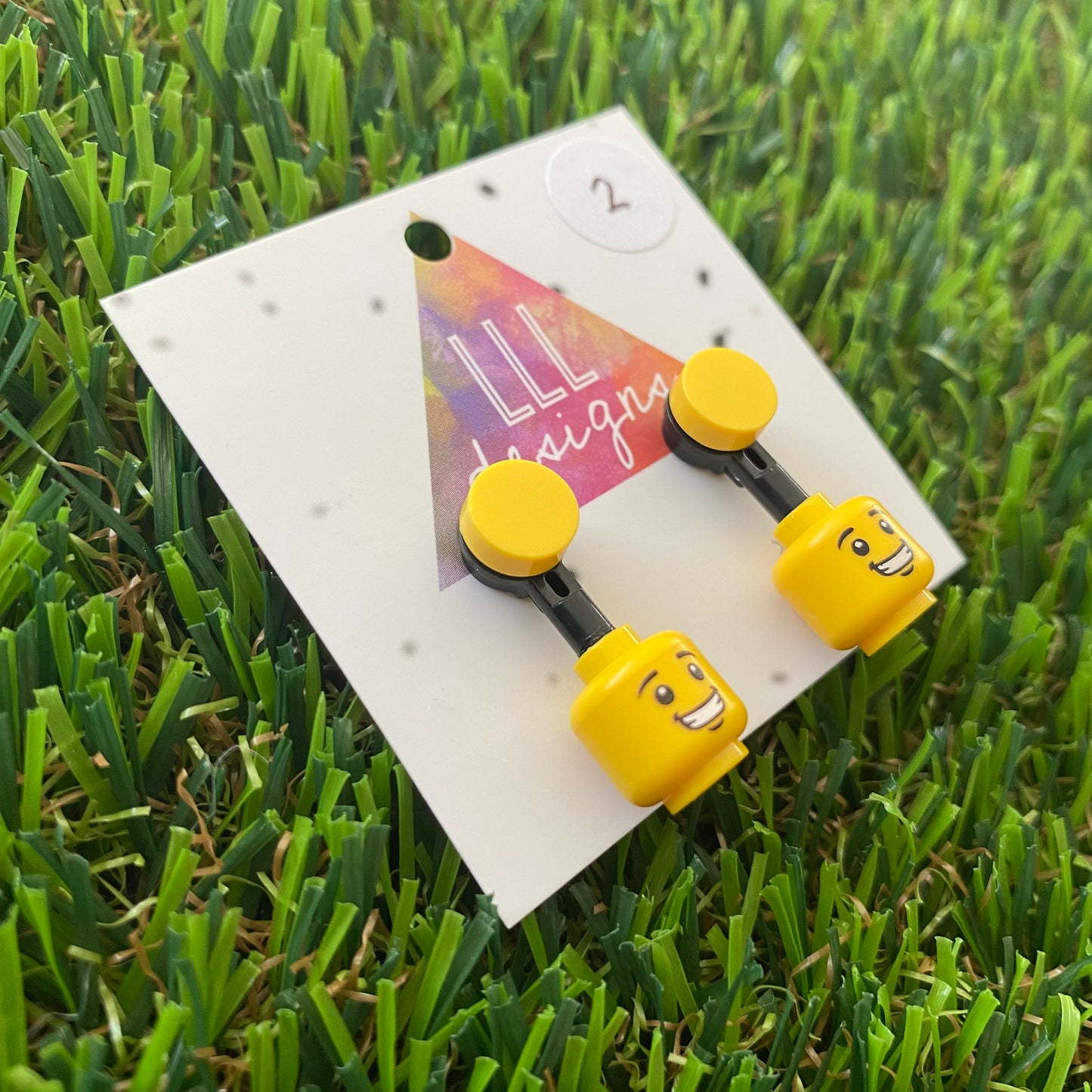 Brick Head Earrings - #2 Cheerful Charlie