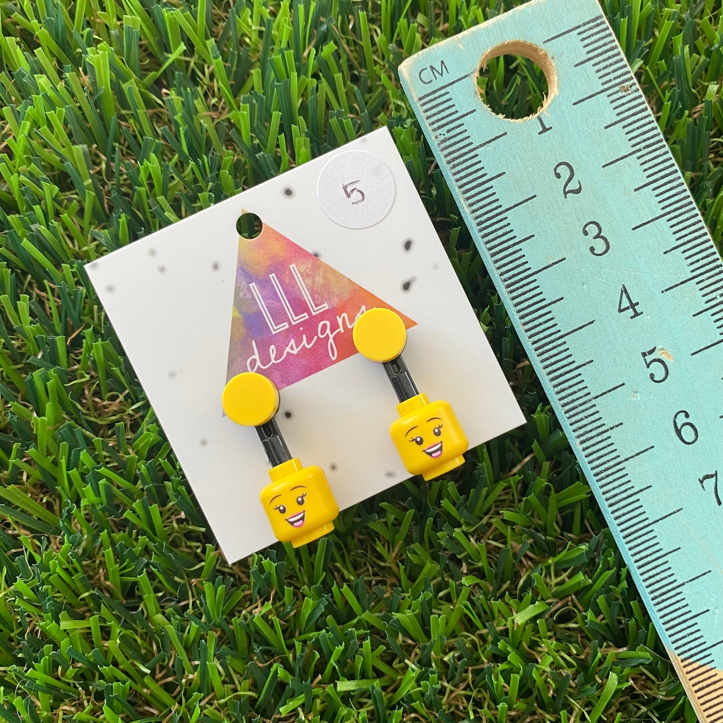 Brick Head Earrings - #5 Cheerful Charli