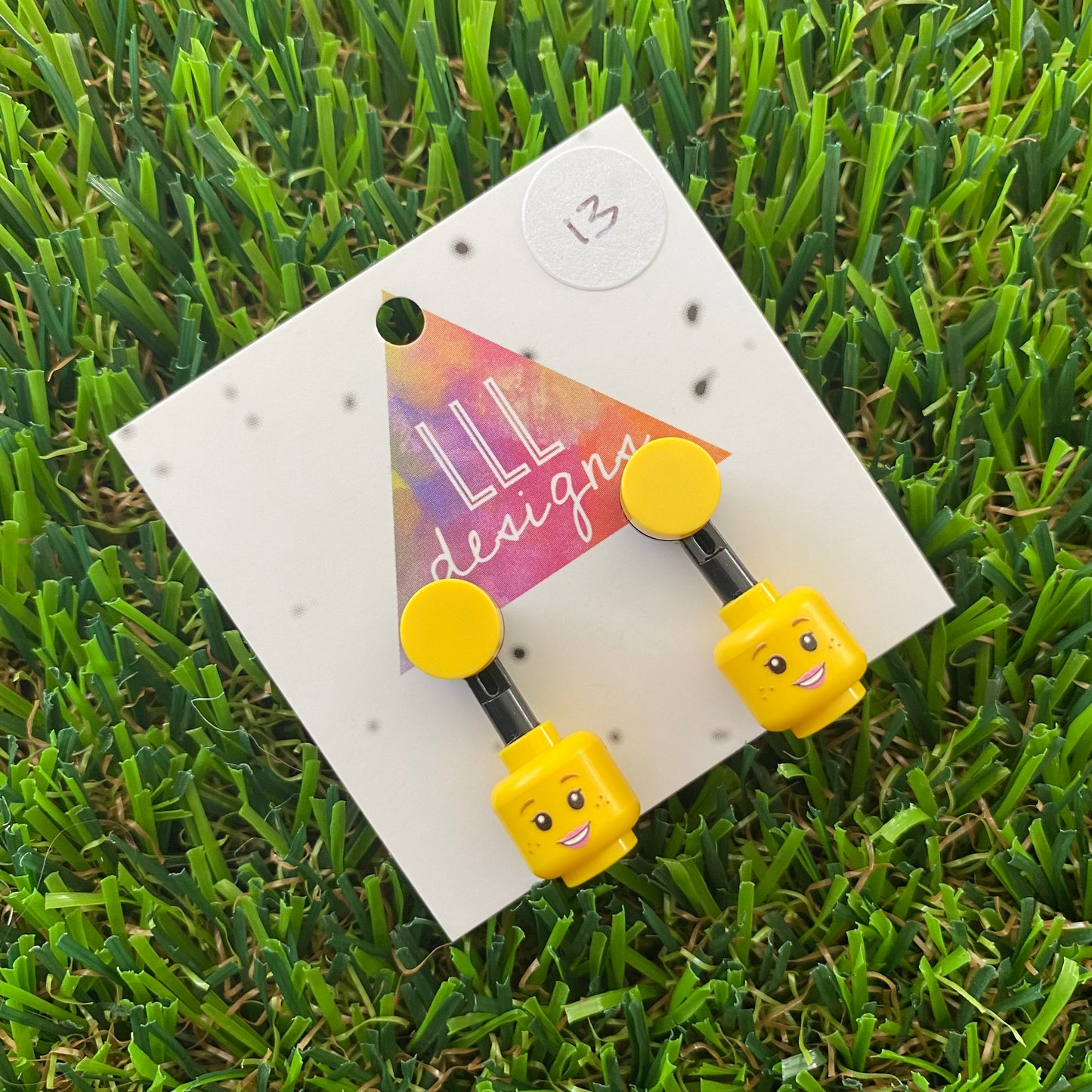 Brick Head Earrings - #13 Whimsical Wendy