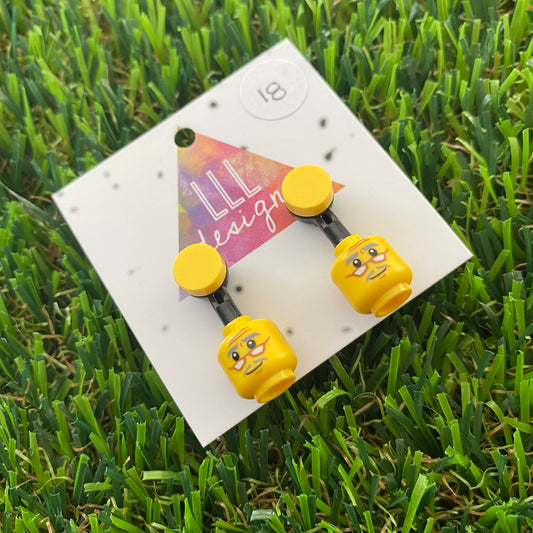 Brick Head Earrings - #18 Wise Winston