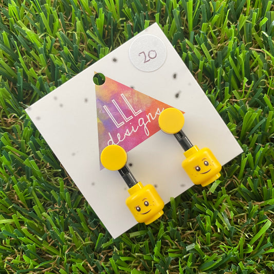 Brick Head Earrings - #20 Freckled Fred