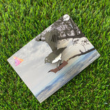 Willie Wagtail Brooch - Detailed Hand Painted Acrylic Bird Brooch.