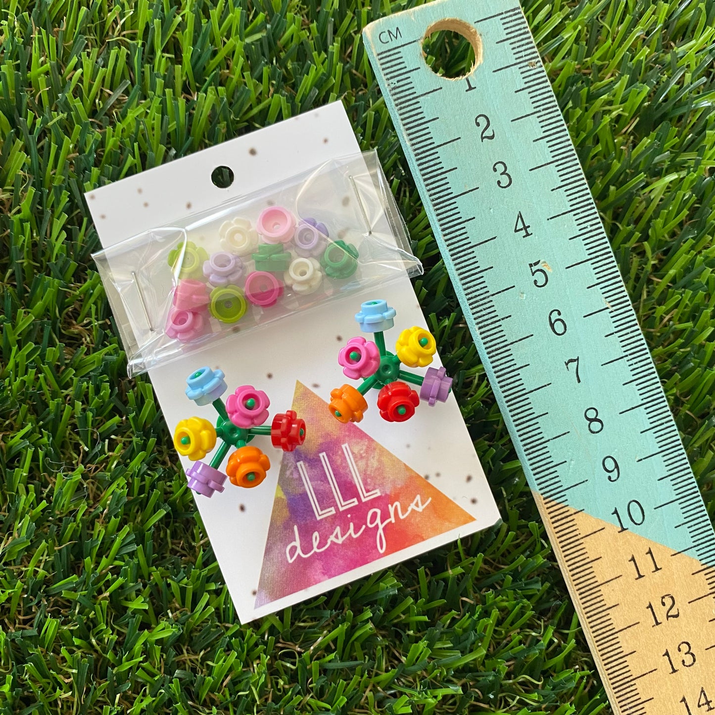 Mini Blooming Stud Earrings - #1 Six Rainbow Flowers with Twelve Additional Mixed Pastel Flowers - Get Creative and Stand out!