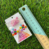 Mini Blooming Stud Earrings - #2 Six Rainbow Flowers with Twelve Additional Pastel Pink Flowers - Choose The Colors You Want To Wear!