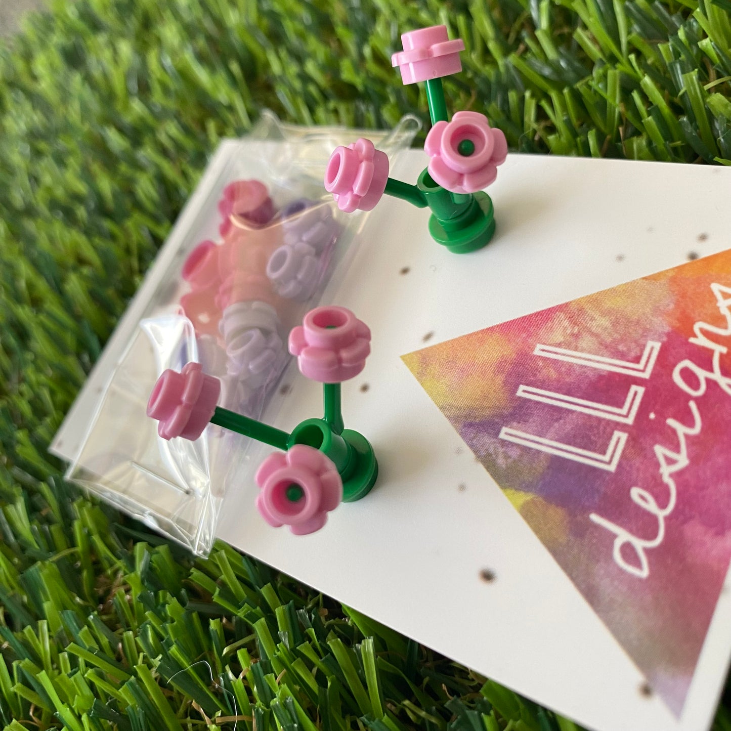 Mini Blooming Stud Earrings - #3 Three Pastel Pink Flowers with Twelve Additional Pastel Pink and Purple Flowers - Mix and Match To Your Liking!