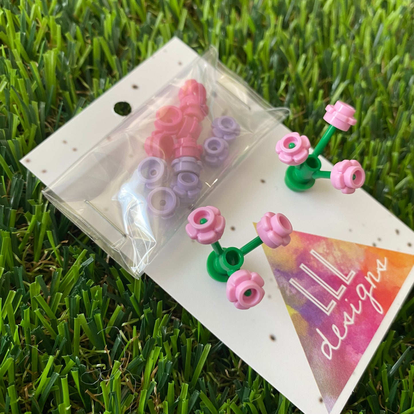Mini Blooming Stud Earrings - #3 Three Pastel Pink Flowers with Twelve Additional Pastel Pink and Purple Flowers - Mix and Match To Your Liking!
