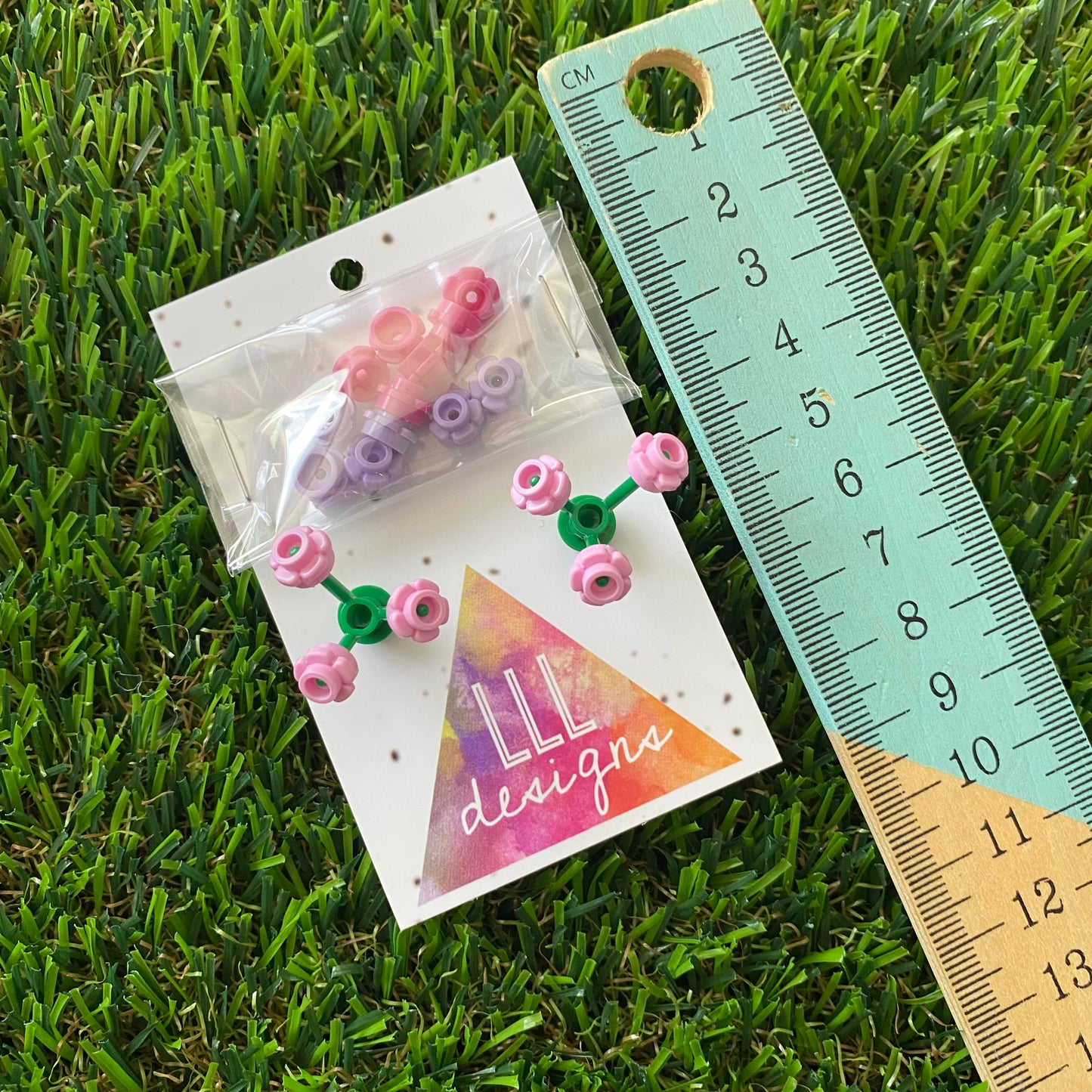 Mini Blooming Stud Earrings - #3 Three Pastel Pink Flowers with Twelve Additional Pastel Pink and Purple Flowers - Mix and Match To Your Liking!
