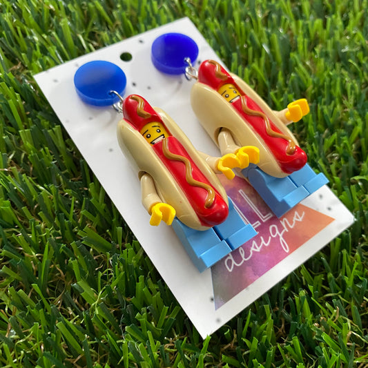 Brick People Earrings - #1 Hotdog Henry