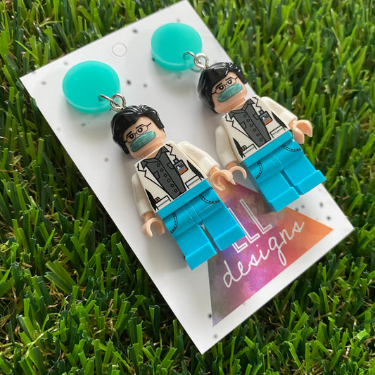 Brick People Earrings - #5 Dashing Dr Dan Dangle Earrings
