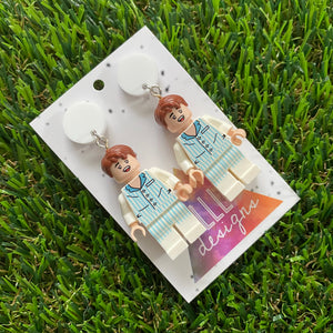 Brick People Earrings - #7 Sleepy Simon Dangle Earrings