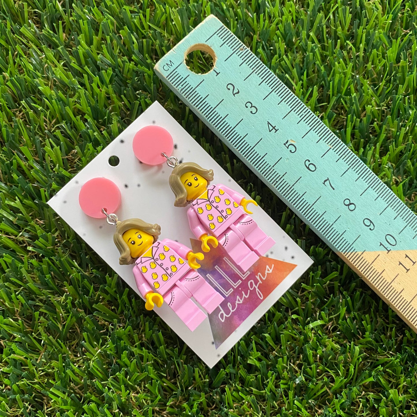 Brick People Earrings - #8 Sleepy Sarah Dangle Earrings