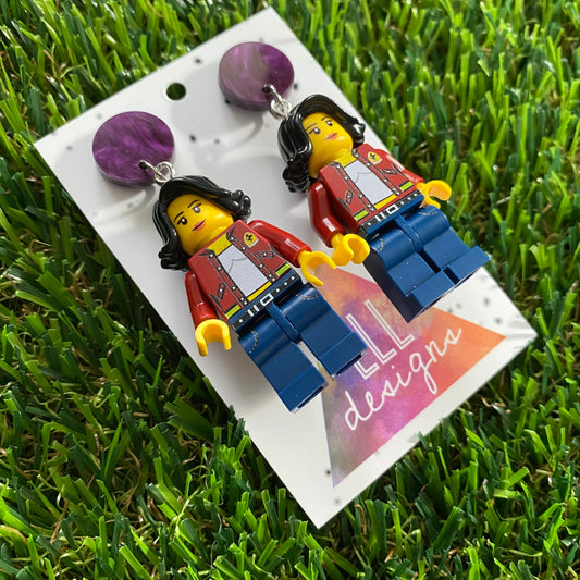 Brick People Earrings - #9 Cool Clara Dangle Earrings