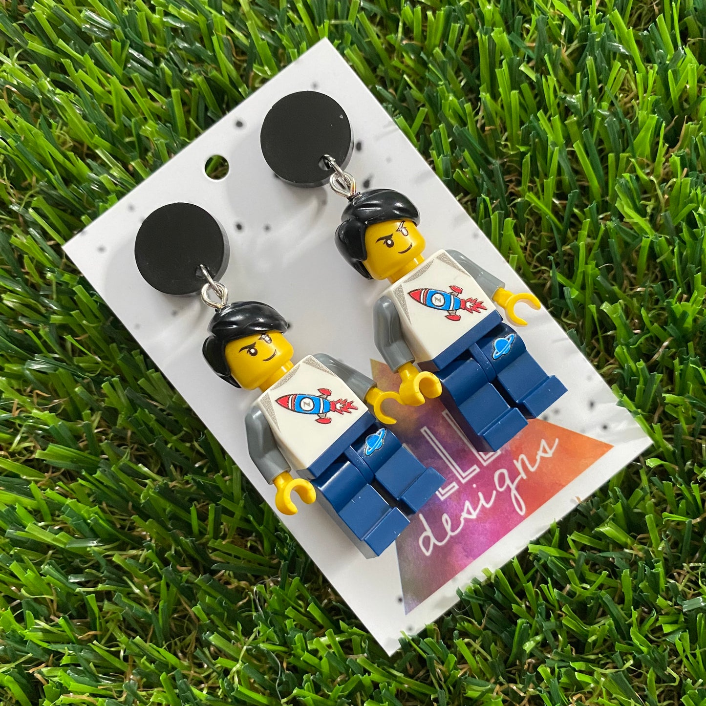 Brick People Earrings - #12 Aerospace Alex Dangle Earrings