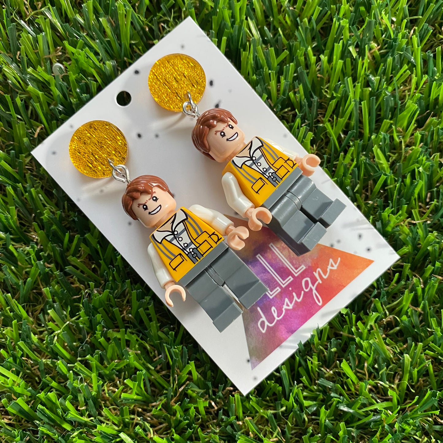 Brick People Earrings - #19 Worker Wayne Dangle Earrings