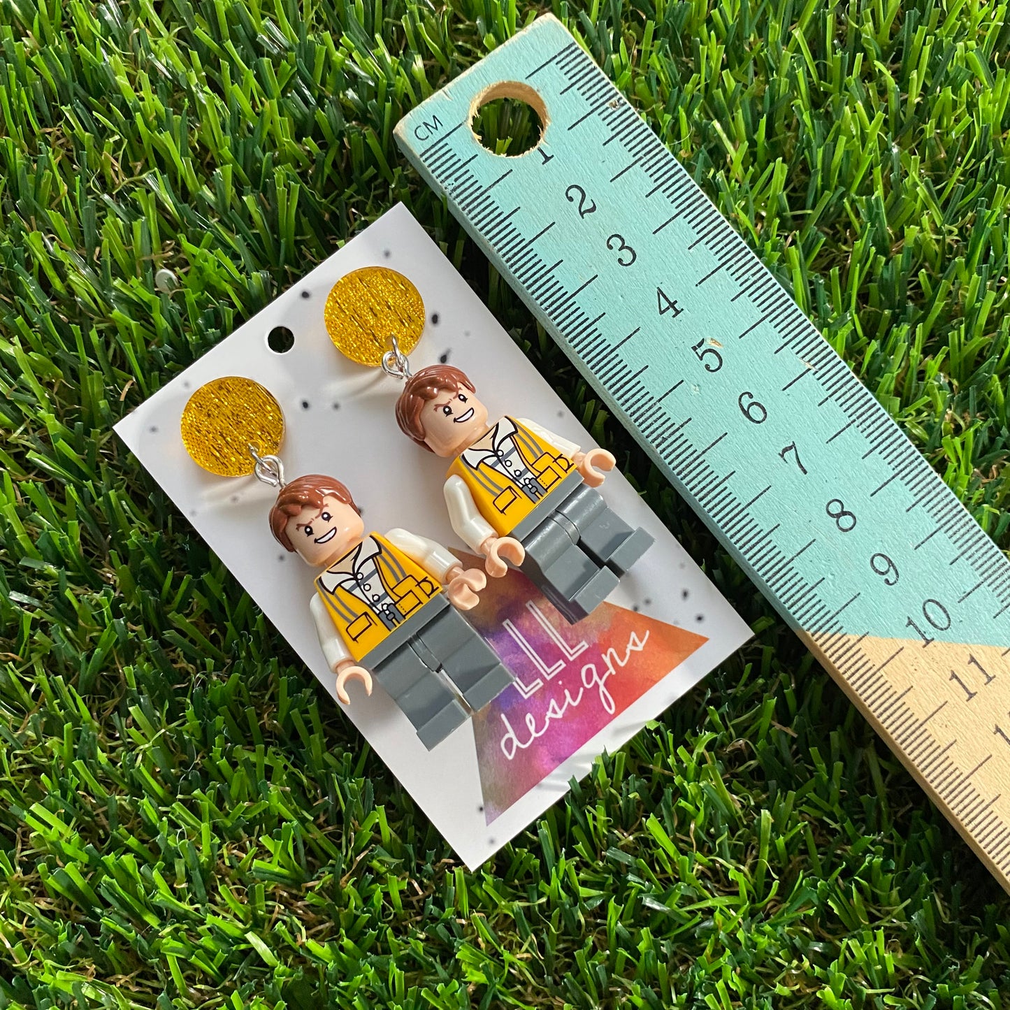 Brick People Earrings - #19 Worker Wayne Dangle Earrings