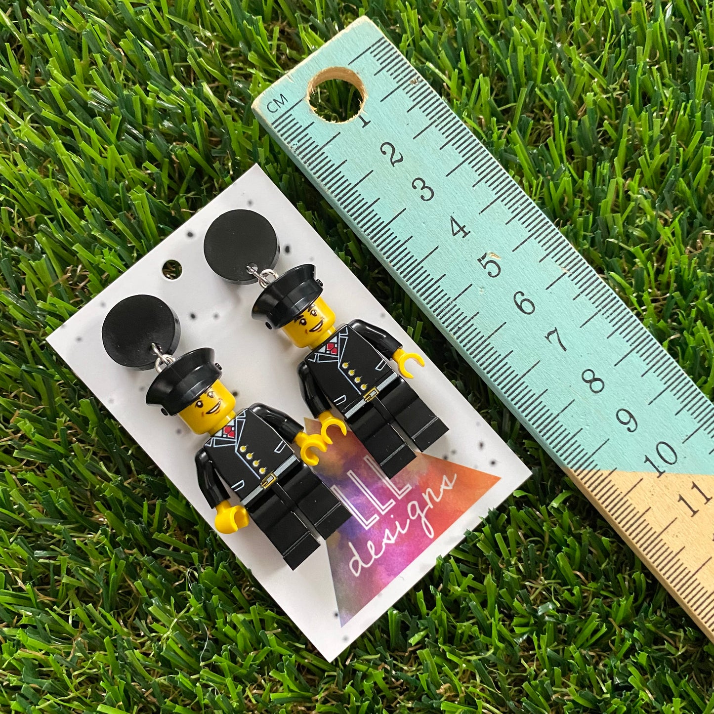 Brick People Earrings - #21 Pilot Peter Dangle Earrings