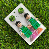Brick People Earrings - #22 Painter Patrick Dangle Earrings