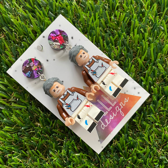 Brick People Earrings - #23 Painter Pops Dangle Earrings