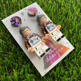 Brick People Earrings - #23 Painter Pops Dangle Earrings