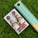 Brick People Earrings - #23 Painter Pops Dangle Earrings