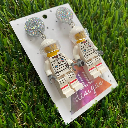 Brick People Earrings - #25 Astronaut Andy Dangle Earrings