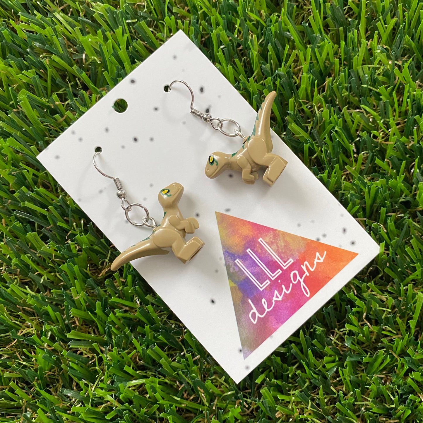 Dinosaur Earrings - #28 Itty Bitty Baby T-Rex Dinosaur Dangle Earrings
