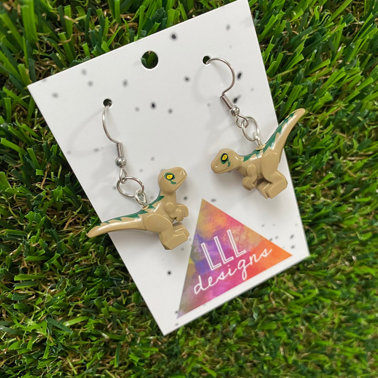 Dinosaur Earrings - #28 Itty Bitty Baby T-Rex Dinosaur Dangle Earrings
