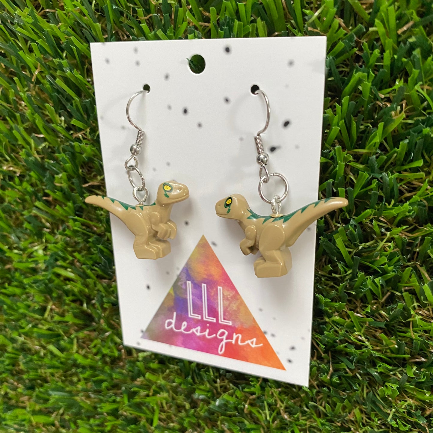 Dinosaur Earrings - #28 Itty Bitty Baby T-Rex Dinosaur Dangle Earrings