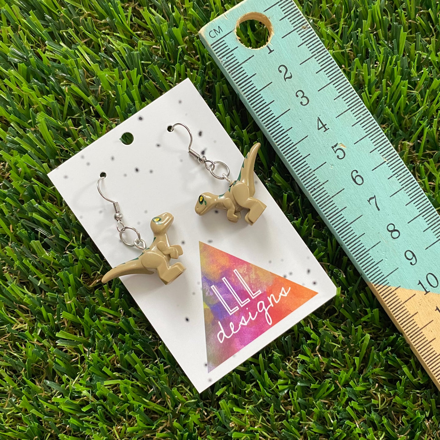 Dinosaur Earrings - #28 Itty Bitty Baby T-Rex Dinosaur Dangle Earrings