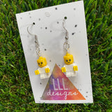 Brick Person Earrings - #29 Itty Bitty Brick Baby Dangle Earrings
