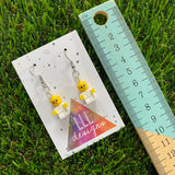 Brick Person Earrings - #29 Itty Bitty Brick Baby Dangle Earrings