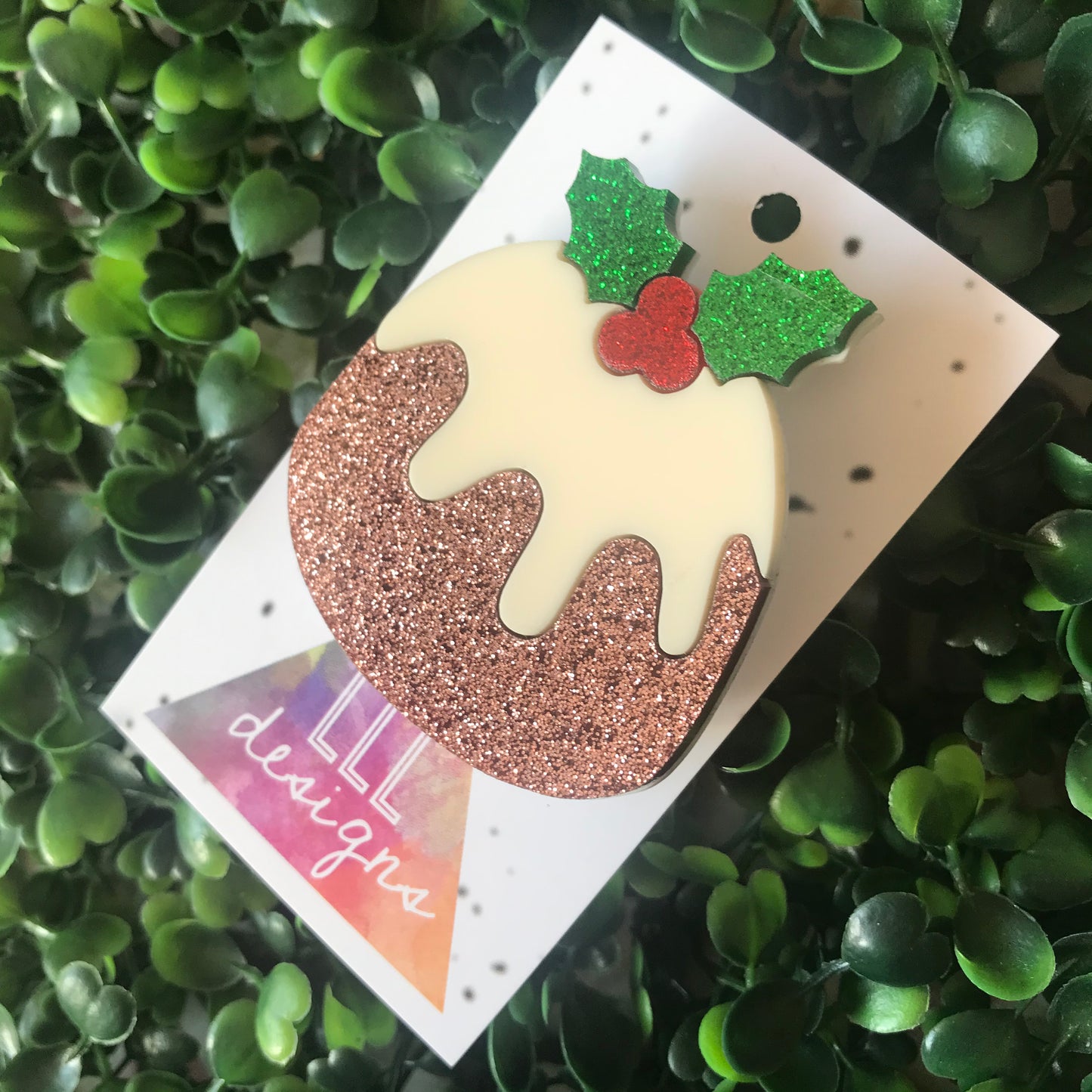Christmas Pudding Statement Brooch!