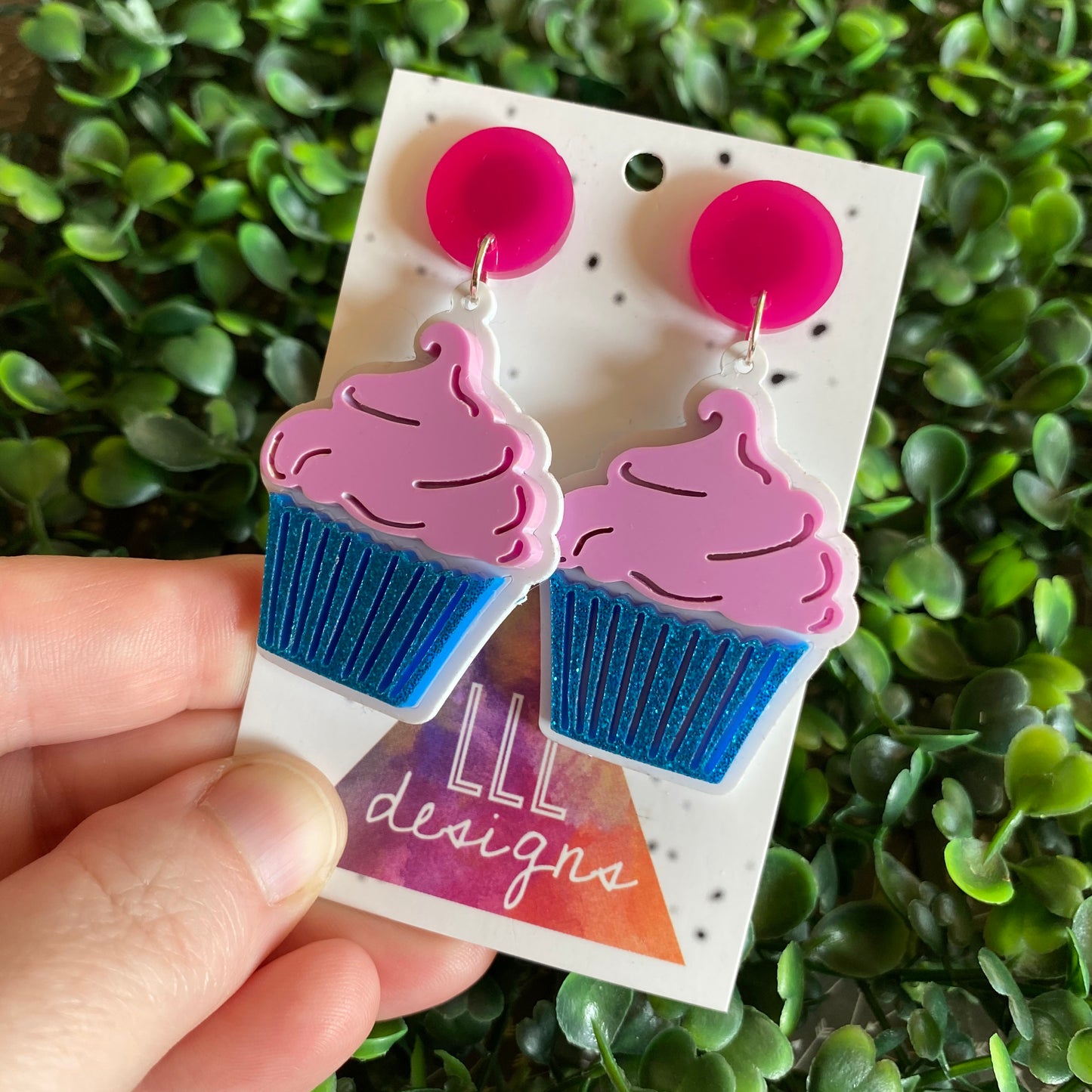 Creamy Dreamy CupCake Statement Dangle Earrings - Available in 2 Stunning Colour Options.