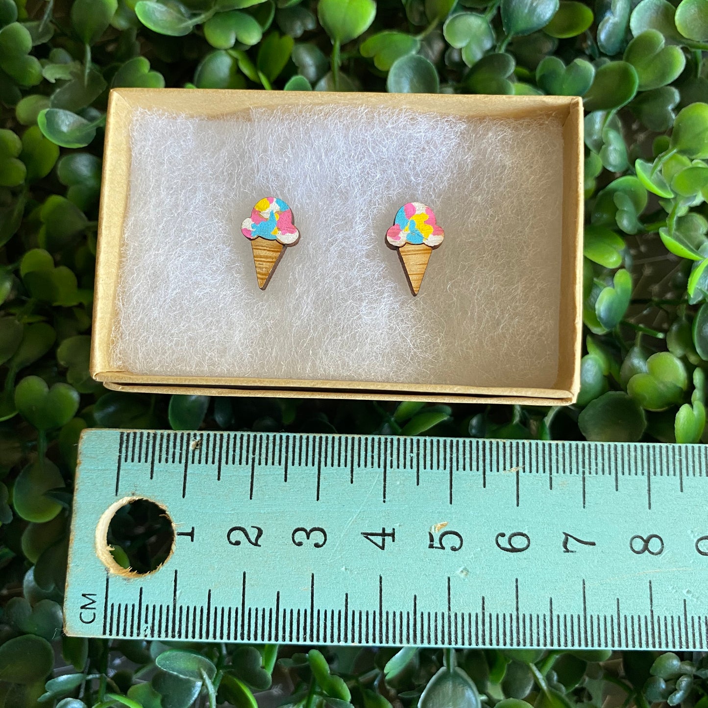Ice Cream Cone Earrings. Rainbow Ice Cream Earrings. Strawberry Ice Cream Earrings. Ice Cream Love. I love Ice Cream. Hand Painted Earrings.