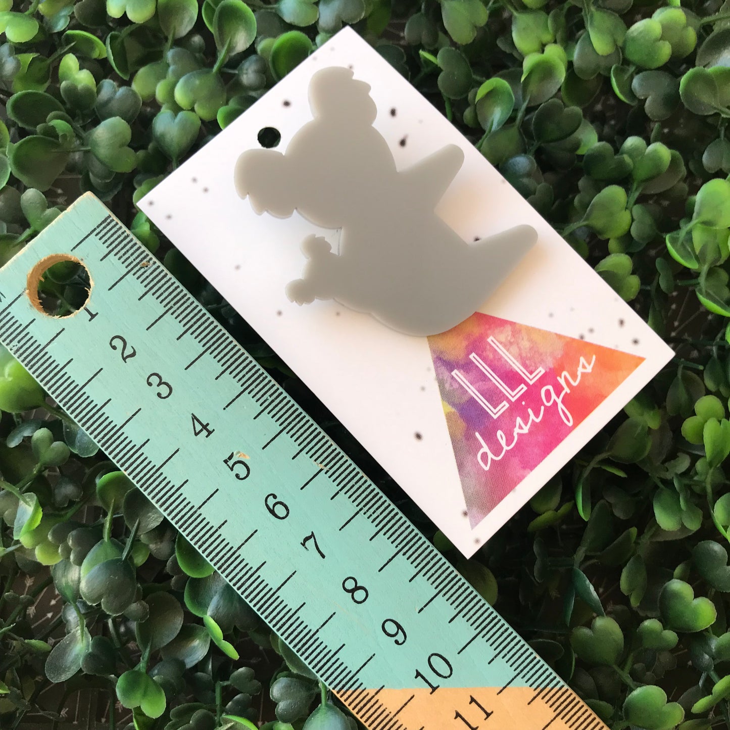 Cuddly Koala and Baby Acrylic Brooch. Australian Brooch.
