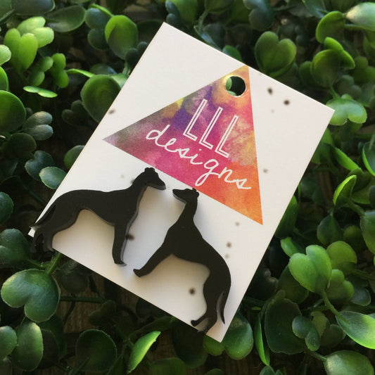 Super Cute Laser Cut Greyhound Earrings - Studs. I love Greyhounds. Greyhounds Rock. I love my Greyhound. Quirky Earrings. Fun Earrings.