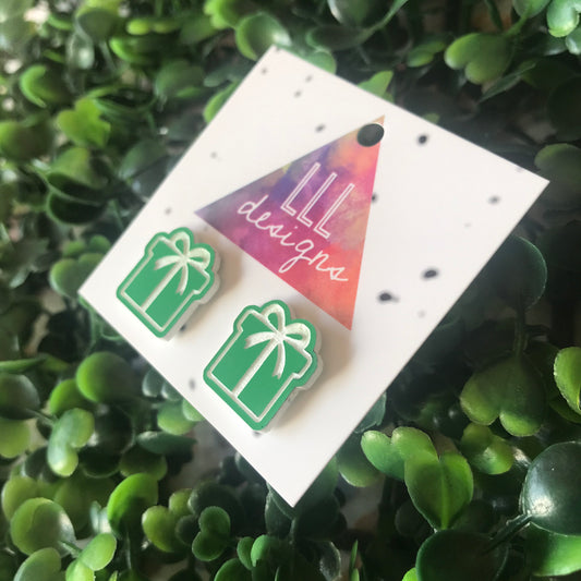 Christmas Present Stud Earrings. The Perfect Little Gift all Wrapped Up!