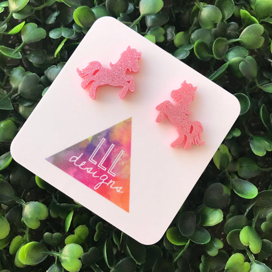 My Little Pony Glitter Stud Earrings - Statement Studs!