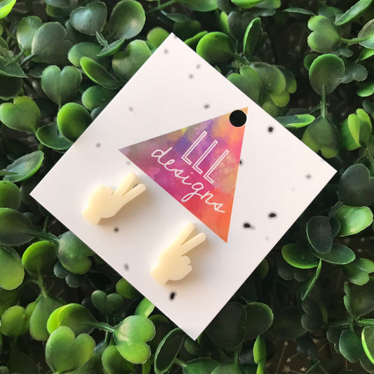 Peace Hands - Give Peace a Chance Stud Earrings.