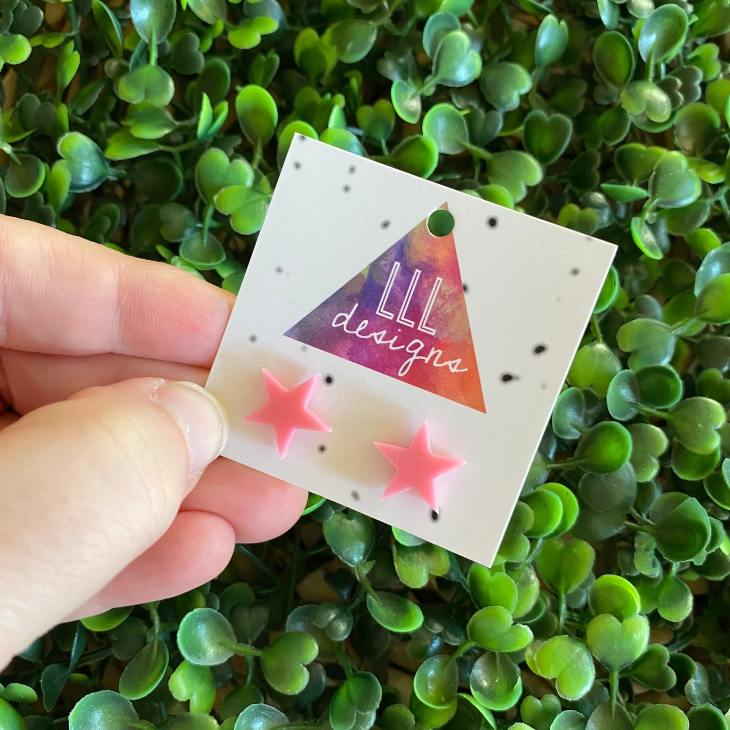 Light Pink Star Stud Earrings. Super Cute Little Star Studs to add some Magic into your day!