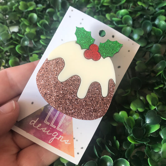 Christmas Pudding Statement Brooch!